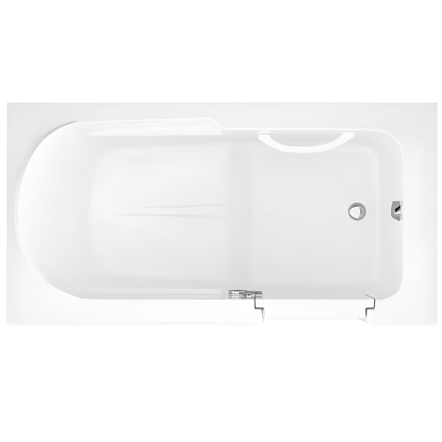 Universal Collection 30 In. L X 59 In. W Right Side Drain Soaking Bathtub in White with Fast Filling Faucet Set