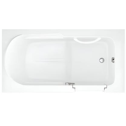 Universal Collection 30 In. L X 59 In. W Right Side Drain Soaking Bathtub in White with Fast Filling Faucet Set