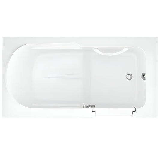 Universal Collection 30 In. L X 59 In. W Right Side Drain Soaking Bathtub in White with Fast Filling Faucet Set
