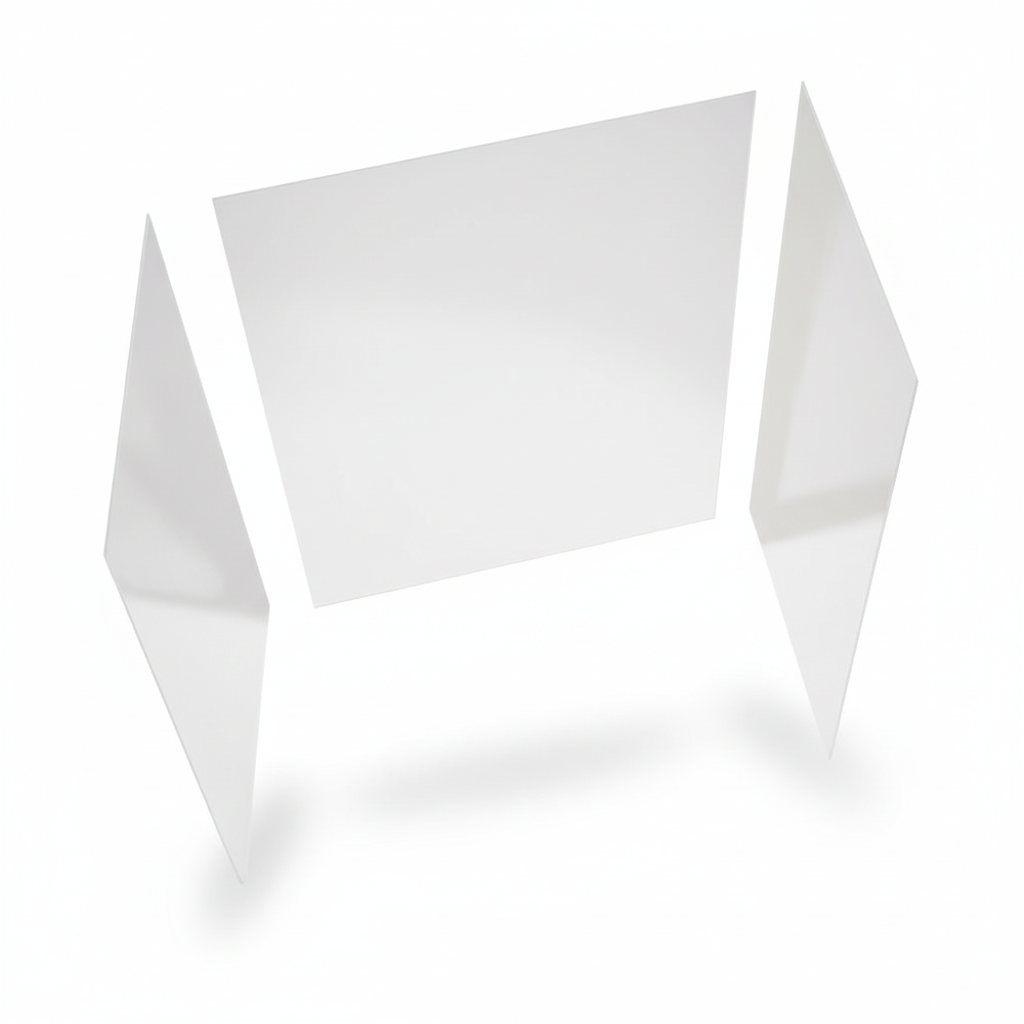 Glossy White 3-Panel Acrylic Shower Wall Kit