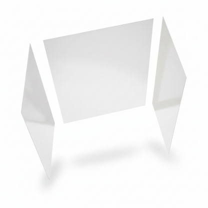 Glossy White 3-Panel Acrylic Shower Wall Kit