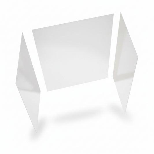 Glossy White 3-Panel Acrylic Shower Wall Kit