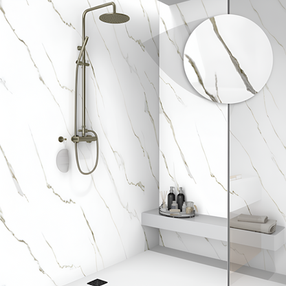 Calacatta Gold 3-Panel Acrylic Shower Wall Kit