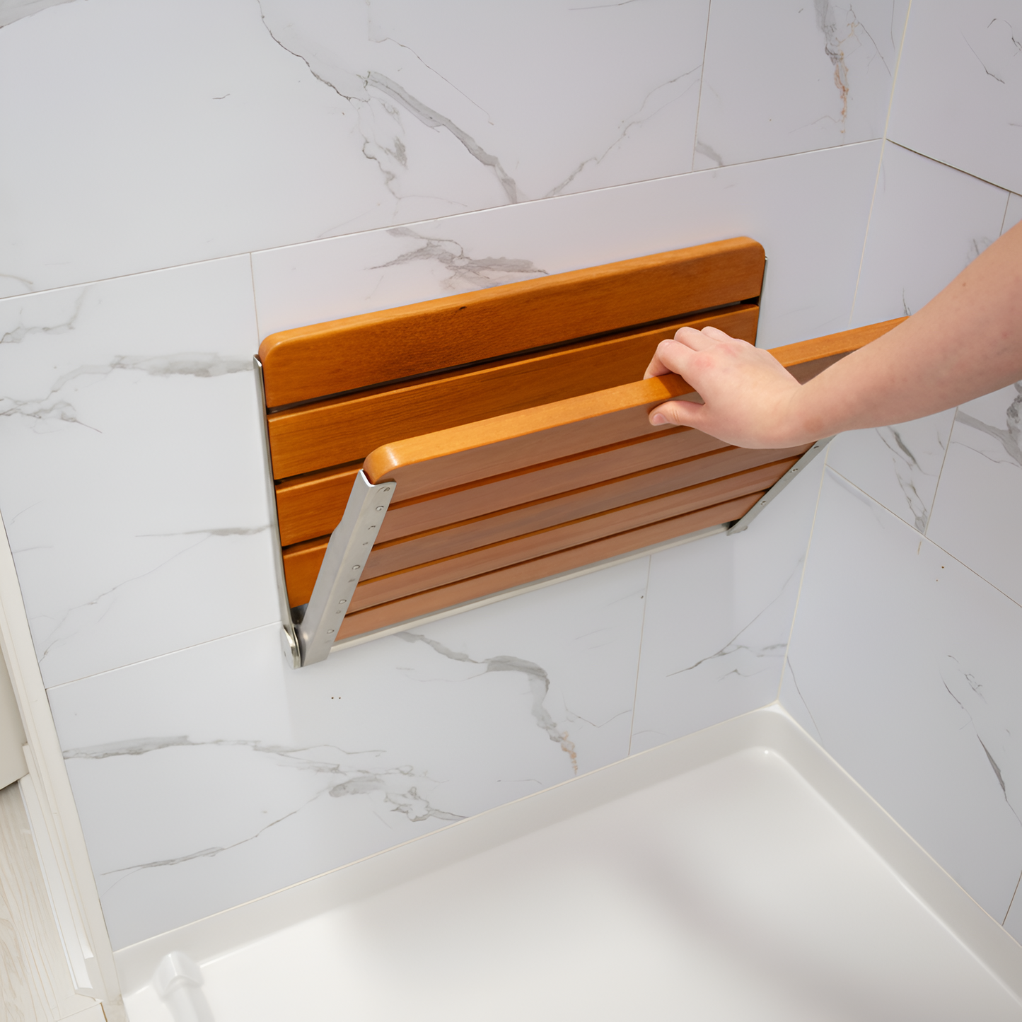Teak Foldup Shower Seat