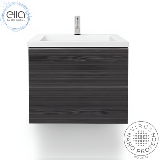 Ebony - White Cultured Marble Ramp Sink