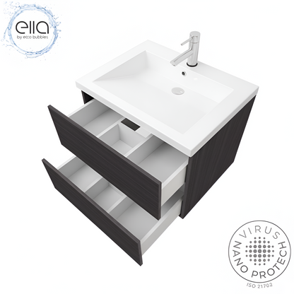 Ebony - White Cultured Marble Ramp Sink